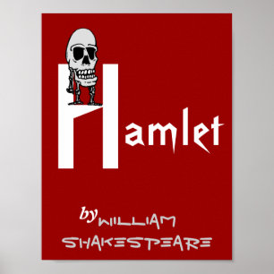 Poster Hamlet do jogo do teatro por William