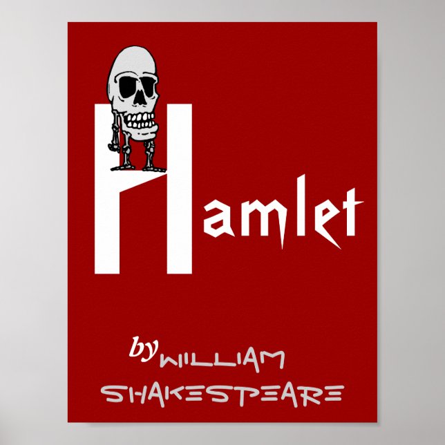 Poster Hamlet do Teatro por William Shakespeare (Frente)