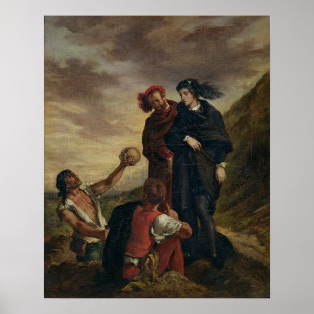 Poster Hamlet e Horatio no Cemitério (Frente)