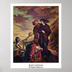 Poster Hamlet e Horatio por Eugene Delacroix