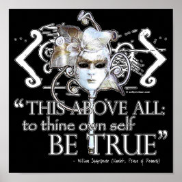 Pôster Hamlet "... é o próprio ser verdadeiro ..." Citaçã