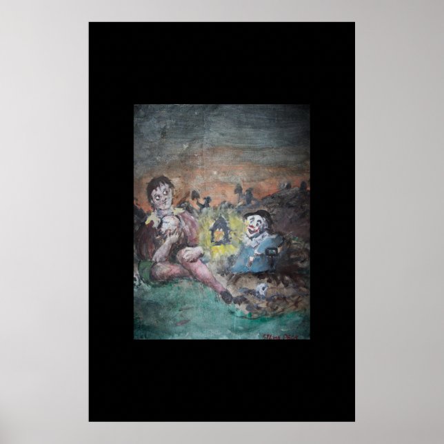 Pôster Hamlet no cemitério (Frente)