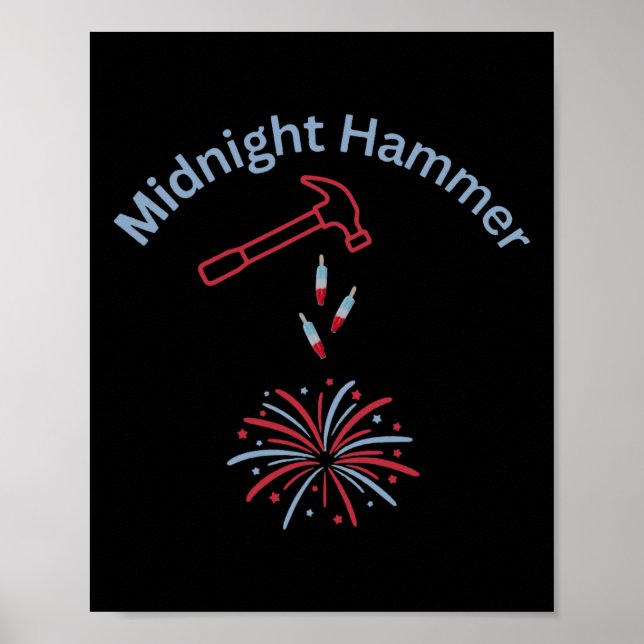 Poster Hammer And Fireworks Operation Midnight Hammer Tru (Frente)
