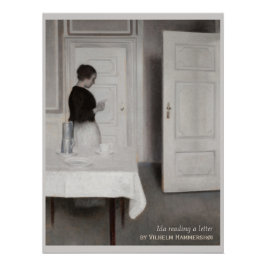 Pôster Hammershøi IDA que lê uma letra CC0695