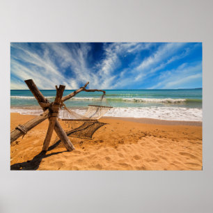 Poster Hammock em uma estância de Verão tropical