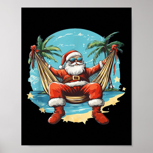 Poster Hammock Santa Claus Costume Com Roupa De Pulmão (Frente)