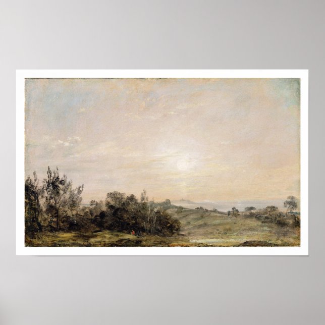 Pôster Hampstead Heath, olhando para Harrow, 1821-22 ( (Frente)