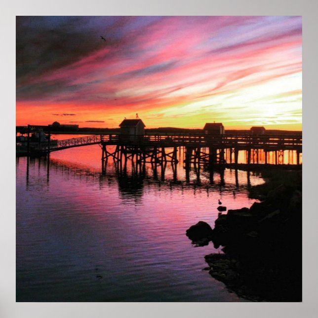 Pôster Hampton Beach Sunset (Frente)