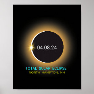 Poster Hampton Nh Total Eclipse Solar 040824 New Hampshir