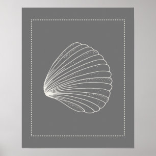 Poster Hamptons Style Clam Shell