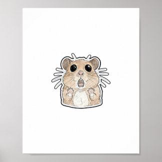 Poster Hamster Chocado