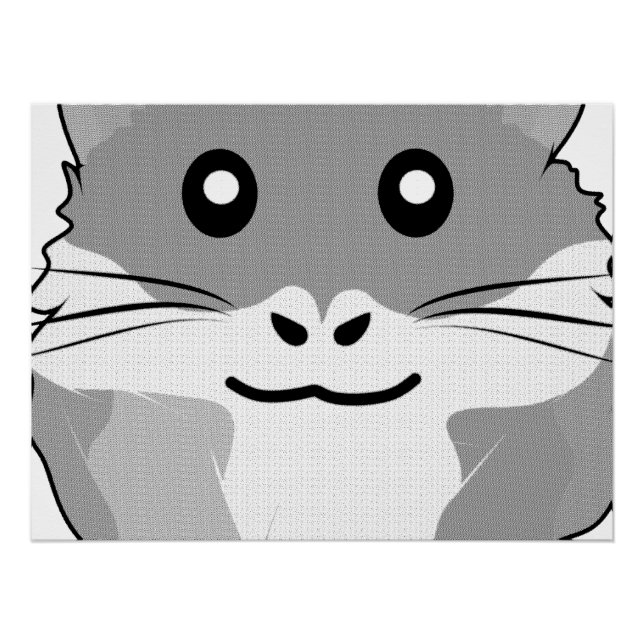 Pôster Hamster Minimalista Cheio (Frente)