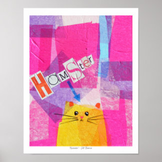 Poster Hamster, rosa!