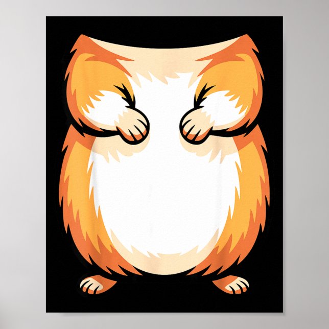 Poster Hamster Shirt Adult Kids Men Women Brown Hamster C (Frente)