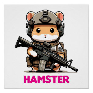 Pôster Hamster Tático