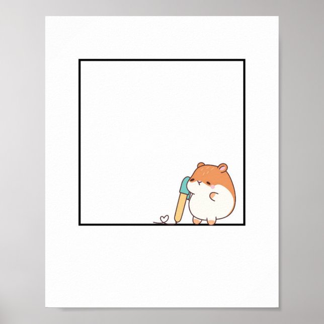 Poster Hamster, tema de hamster fofo (Frente)