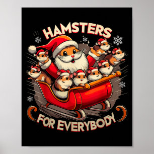 Poster Hamsters Para Todos O Natal Camisas Hamster K