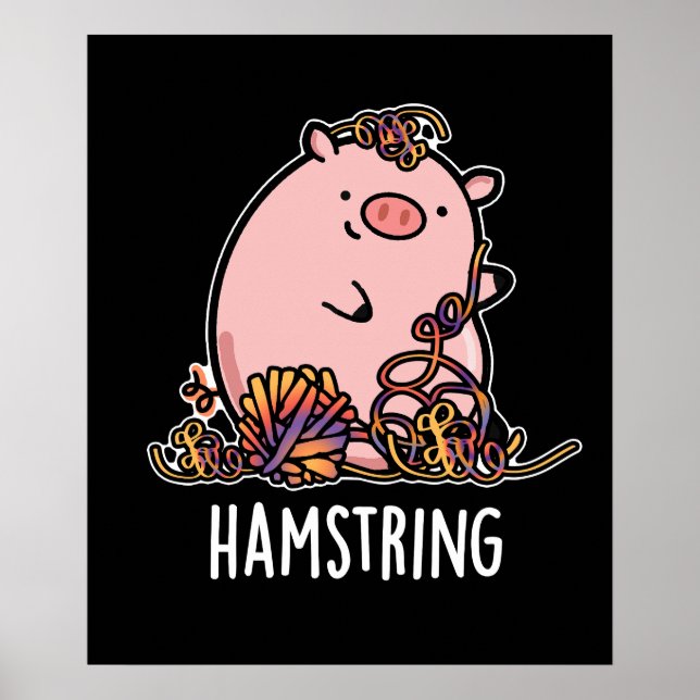 Poster Hamstring Funny Pig Dark BG (Frente)