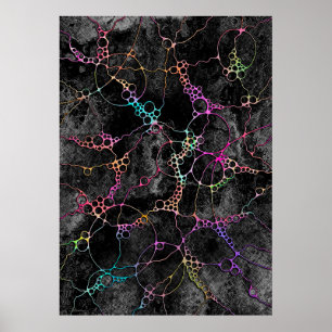 Poster Hand And Digitally Painted Pattern Art 44