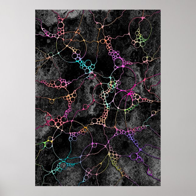 Poster Hand And Digitally Painted Pattern Art 44 (Frente)