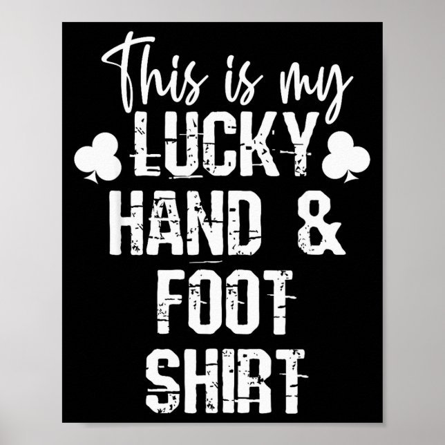 Poster Hand And Foot Card Game Player Gift Funny Sharks C (Frente)