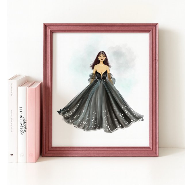 Poster Hand-Drawn Fashion Sketch ,Luxury Art Print (Criador carregado)