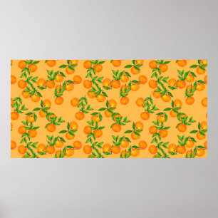 Poster Hand drawn seamless background pattern inspired by