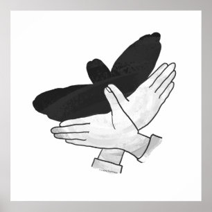 Poster Hand Silhouette Eagle