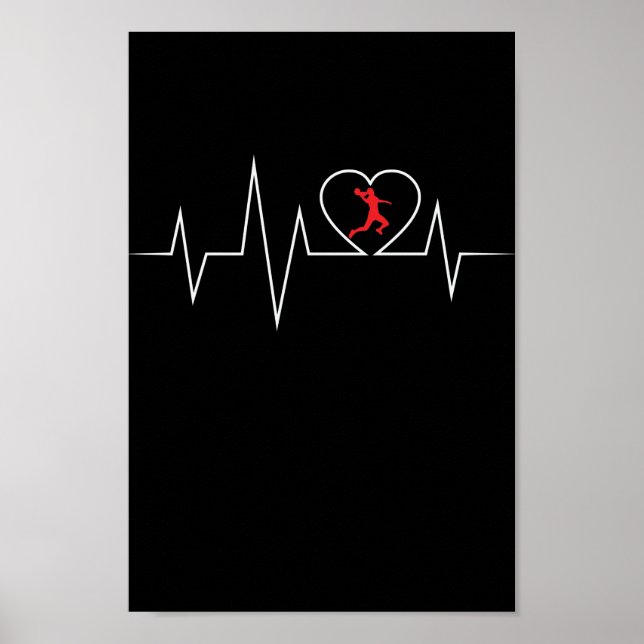 Poster Handball EKG Liebe und Herzschlag (Frente)