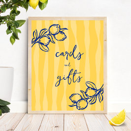 Poster Handwritten Lemon Italian Cards and Gifts Sign