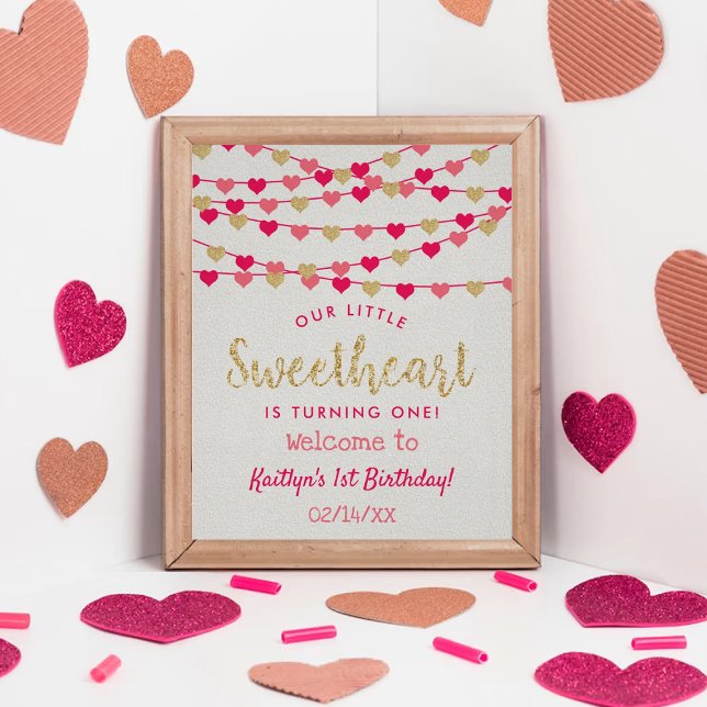 Poster Hang Love Hearts Sweetheart Birthday Welcome (Criador carregado)