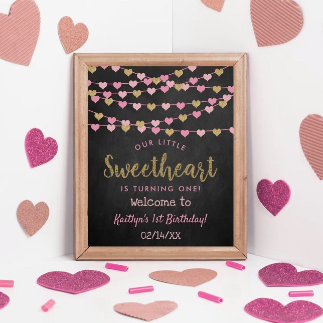 Poster Hang Love Hearts Sweetheart Birthday Welcome (Criador carregado)