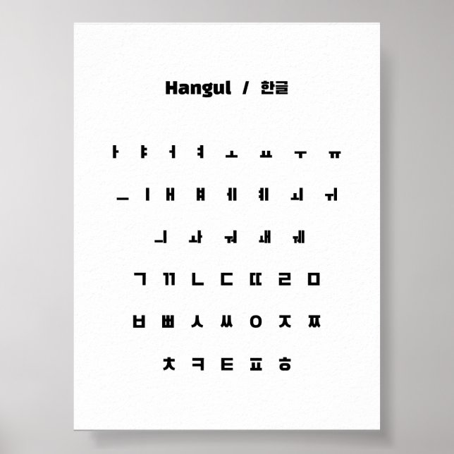 Poster Hangul / 글 한 (Frente)