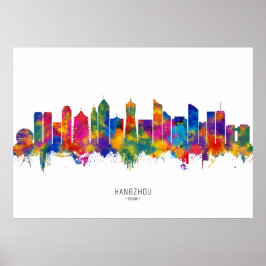 Poster Hangzhou China Skyline