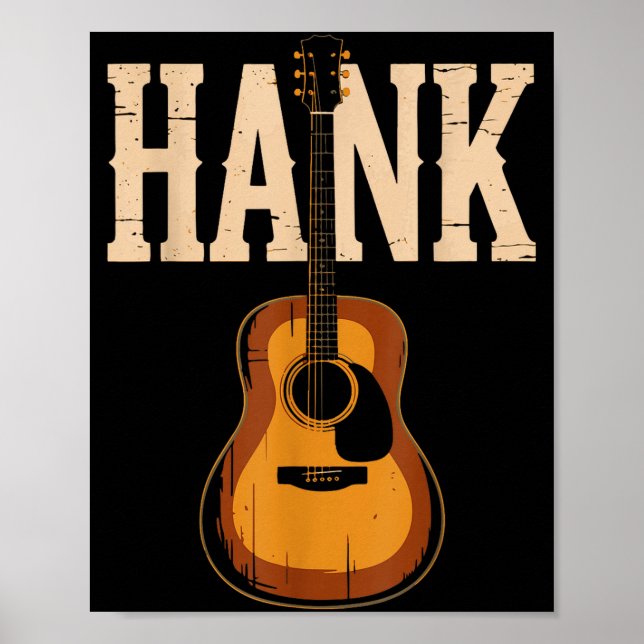 Poster Hank Folk Style Line Dancing Western Country Music (Frente)