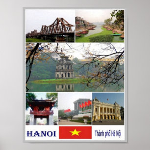 Poster Hanoi - Mosaic - Vietnam -