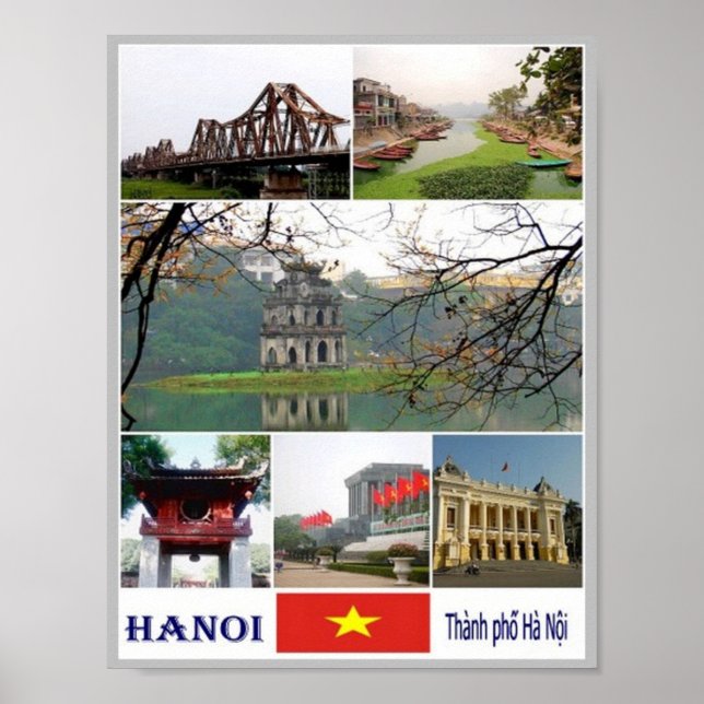 Poster Hanoi - Mosaic - Vietnam - (Frente)