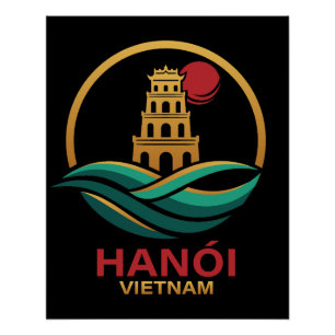 Pôster Hanói Vietnã Sudeste Asiático