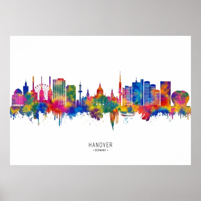 Poster Hanover Germany Skyline (Frente)