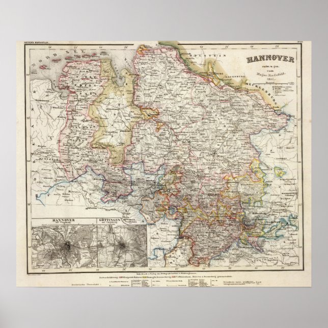 Pôster Hanover Region of Germany (Frente)