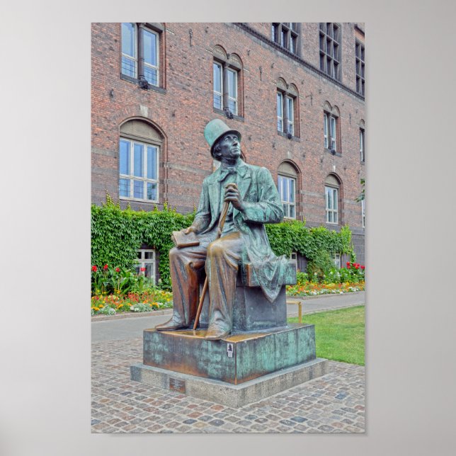 Poster Hans Christian Andersen Statue, Copenhaga (Frente)