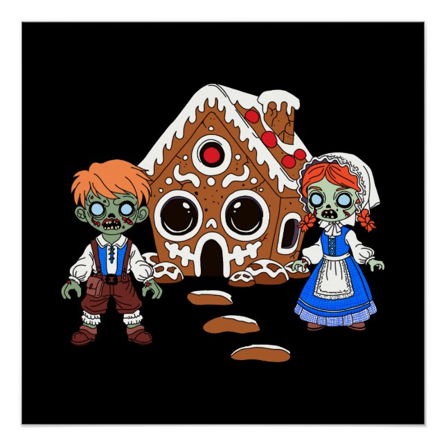Pôster Hansel e Gretel Zumbis (Frente)