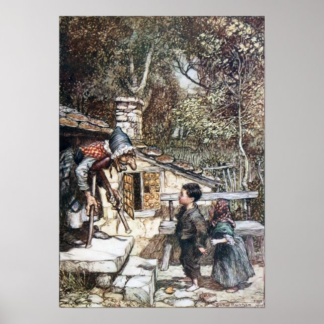 Pôster Hansel e Grethel conhecem a Bruxa (Frente)