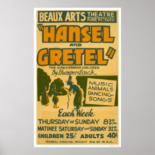 Pôster Hansel & Gretel Boston WPA 1940