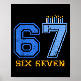 Poster Hanukkah 67 Seis Sete Menino Menina Crianças 67 Me