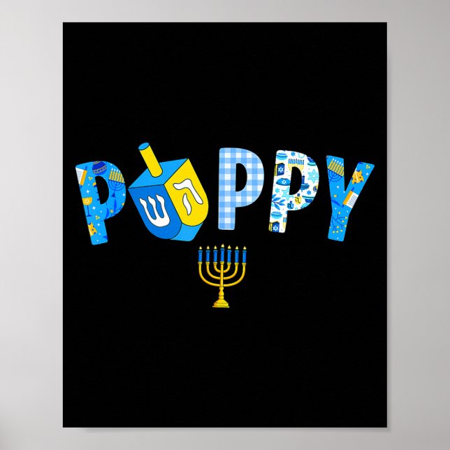 Poster Hanukkah Dreidel Matching Family Party Pajama Ppy  (Frente)