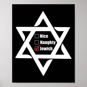 Poster Hanukkah Estrela De Natal De David Nice Naughn Jew