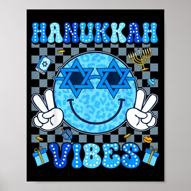 Poster Hanukkah Vibes Chanukah Pajama Happy Hanukkah Men  (Frente)