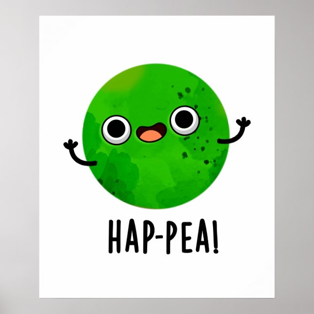 Poster Hap-pea Funny Happy Pea Pun (Frente)