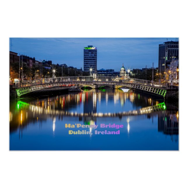 Pôster Ha'Penny Bridge, Dublin, Irlanda (Frente)